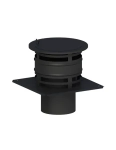 Daszek kominowy typu holenderskiego z rewizją na płycie fi180 czarny mat