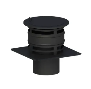 Daszek kominowy typu holenderskiego z rewizją na płycie fi200 czarny mat