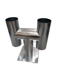 Nasada kominowa typu H na podstawie ocynk z rewizją fi130