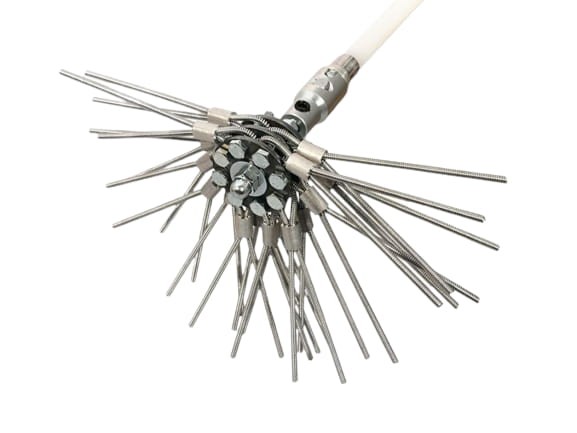 Głowica typu gwiazda sprężynowa do lancy kominiarskiej