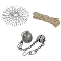 Kompletny zestaw do czyszczenia komina ze szczotką stalową